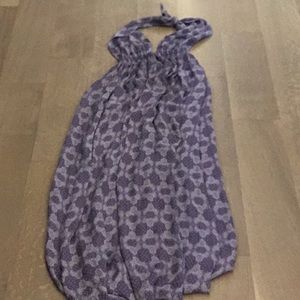 Maxi silk violet dress